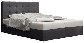 Franciaágy Boxspring 140 cm Duel 1 (sötétszürke) (matraccal és tárolóhellyel). 1046424
