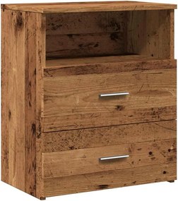vidaXL antik fa színű szerelt fa éjjeliszekrény 50 x 32 x 60 cm