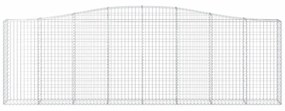 2 db íves horganyzott vas gabion kosár 400x30x120/140 cm
