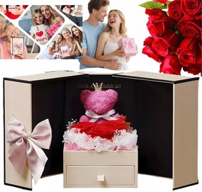 Romantikus Ékszerdoboz Szatén Masnival És Macival A Koronában Valentin Napra