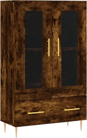 vidaXL füstös tölgy színű szerelt fa magasszekrény 69,5 x 31 x 115 cm
