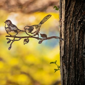 Bird fém kerti dísztárgy, barna, 50×26 cm
