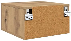 Éjjeliszekrény 2 pcs kézműves tölgy 35 x 35 x 20 cm Faanyag