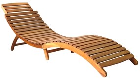 vidaXL barna tömör akácfa napozóágy