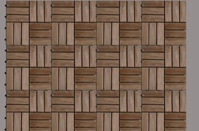 Teakfa burkolólapok 2 m² 30 x 30 x 2 cm