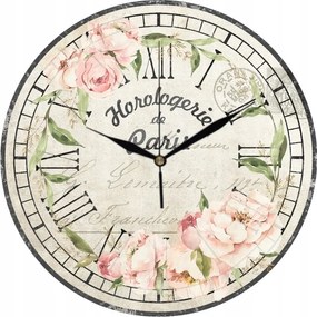 Dekoratív falióra római számokkal Virágok Paris 35 cm