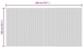 négyszögletű szürke bambusz szőnyeg 100 x 200 cm