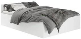 Laminált ágy ágyrács nélkül, fehér, 160x200 cm