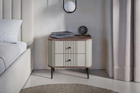 Vesper éjjeliszekrény készlet 56 cm - kasmír / diófa / fekete lábak