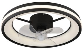 Globo 03651 - LED Mennyezeti lámpa ventilátorral GATIAN LED/30W/230V fekete + távirányító