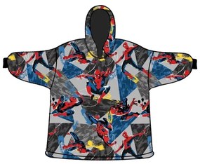 Pókember Spider-Verse felnőtt belebújós plüss polár takaró, poncsó