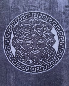 Poseidon sötétkék strandtörölköző