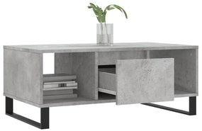 Betonszürke szerelt fa dohányzóasztal 90x50x36,5 cm
