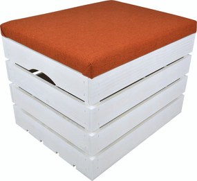 Tároló Puff Kárpitozott Fenyő Láda