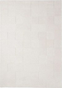 Elefántcsont színű kézi szövésű gyapjú szőnyeg 200x290 cm Checkerboard – Flair Rugs