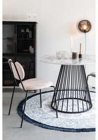 Kerek étkezőasztal márvány dekoros asztallappal ø 110 cm Floris – White Label