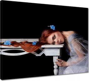 Vászonkép 50x40 Szűz hosszú hajjal