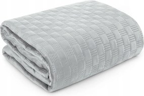 Dekoratív ágytakaró SOFIA4 200x220 ezüst bársony geometrikus minta