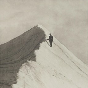 Divatos 3D Fali Tapéta Magányos hegymászó 250x250 ragasztóval