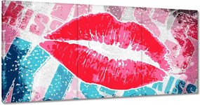 Vászonkép 120x60 Csábító ajkak Csók