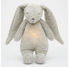 Moonie - Snuggle buddy dallammal és világítással nyuszi 2.0 organic szürke