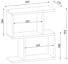 Kisasztal KARINUS 55,4x50 cm fehér