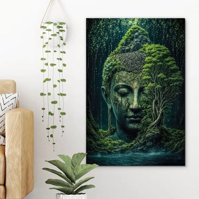 DUBLEZ | Fából készült Buddha kép - Az erdőből született