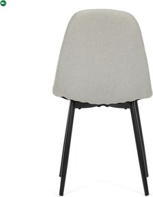 Jídelní židle, krémová, látka, CT-V2972 CRM2