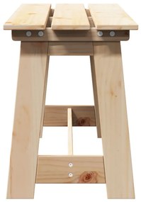 Kültéri Pad 119x35x47 cm Tömör Fenyőfa