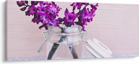 Lila virágok képe (120x50 cm)