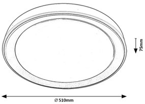 Rabalux 3510-LED RGB dimmelhető mennyezeti lámpa EVEREST LED/40W/230V Wi-Fi + távirányító
