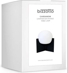 Fekete fém LED dimmelhető asztali lámpa műanyag búrával (magasság 16 cm) Cardamom – Bizzotto