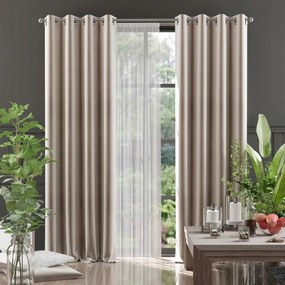 Modern velúr függöny sötét bézs 140x250cm Moradi