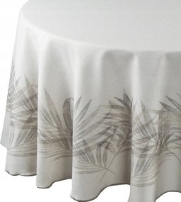 Abrosz dekoratív INES11 150 kerek krém bézs pálmalevél