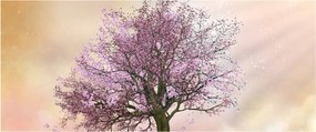 Virágzó fa képe egy domb tetején (120x50 cm)