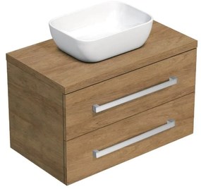 SAT Cube Way 80x71x46 cm Hickory tölgy CUBE46803DH45 Fürdőszobaszekrény fedeles SAT Cube Way 80x71x46 cm Hickory tölgy CUBE46803DH45