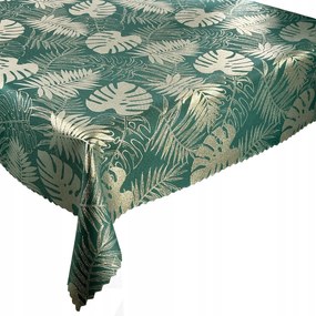 Kétoldalas Abrosz Foltálló Zöld Arany Monster Levelek 140x300 cm