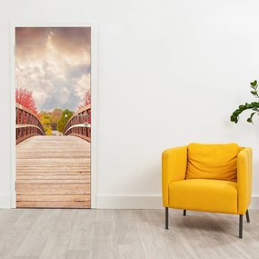 Fotótapéta ajtóra - Fából készült híd (95x205cm)