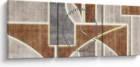 Kép - Alakzatok (órával) (90x30 cm)