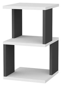 Éjjeliszekrény Carter - White, Anthracite