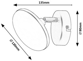 Rabalux 71062 - LED fali lámpa MADI LED/4W/230V 3000K fekete