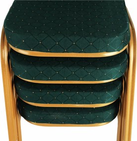 Rákásolható szék, zöld/arany festés, ZINA 3 NEW
