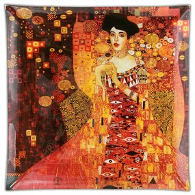 Üvegtányér Klimt Adele Bloch 25x25 cm