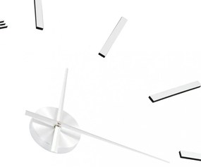 modern küllemű ezüstszínű 3D falióra, 100 cm XXL méret
