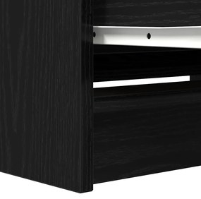 fekete szerelt fa TV-szekrény 80x35x54 cm