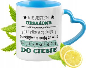 Vicces Kék Bögre Szív Alakú Füllel Ajándék