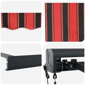 Automatikus Behúzható Napellenző - Narancs és Barna 500x300 cm