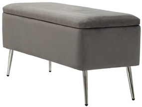 Pad tárolóval ezüstös 112x42x50cm
