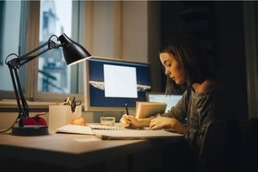 Osram - Asztali lámpa DESK LINE 1xE27/11W/230V fekete