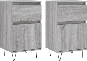 vidaXL 2 db szürke sonoma színű szerelt fa tálalószekrény 40x35x70 cm